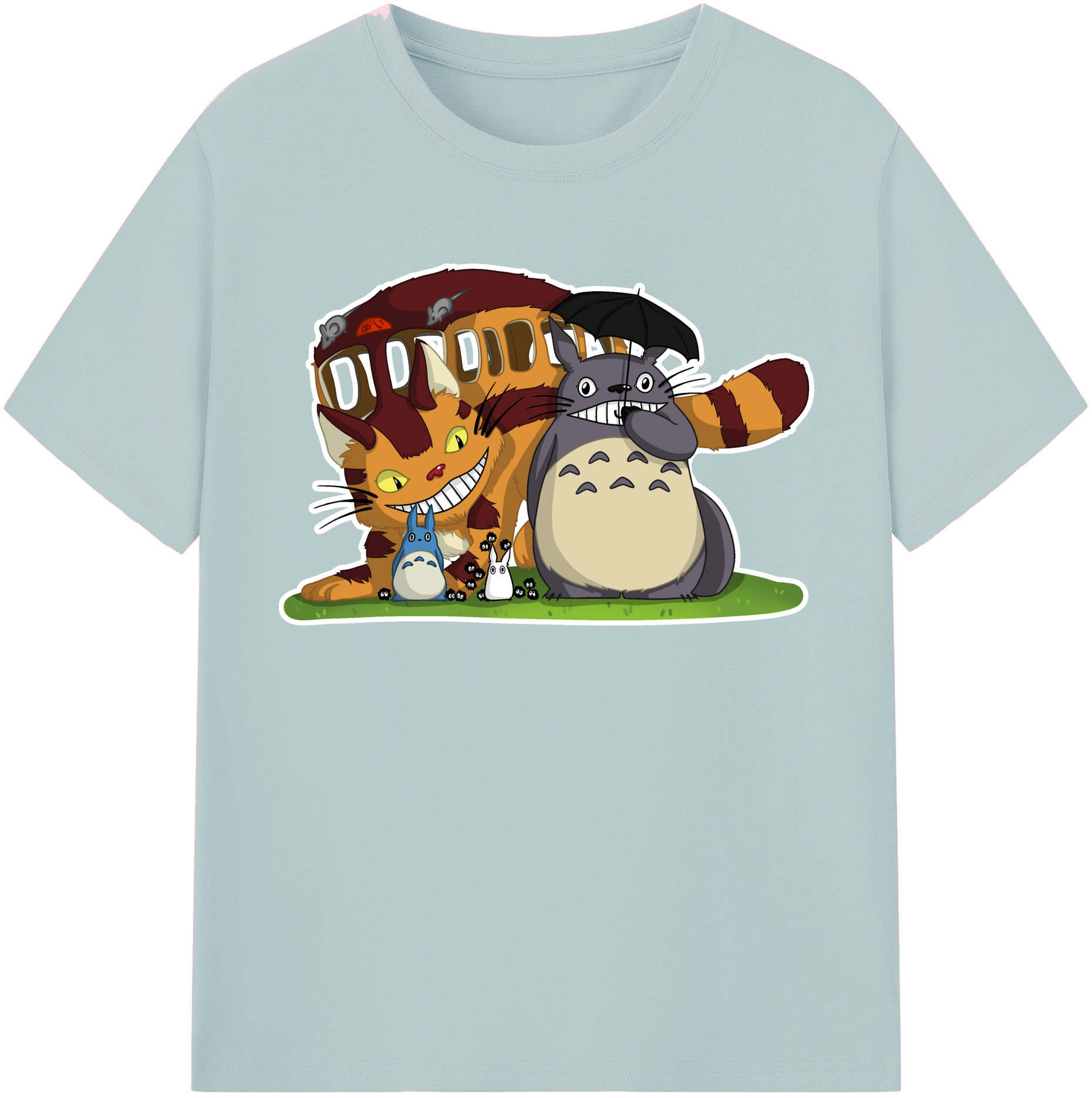 （画像用） となりのトトロ 草壁メイ 草壁サツキ My Neighbor Totoro Satsuki Kusakabe Mei Kusakabe 綿100％半袖Tシャツ（フロントプリント）